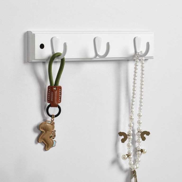 Percha 3 Ganchos Zinc Blanco