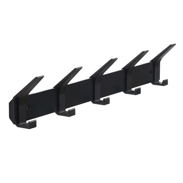 Percha 5 Ganchos Aluminio Negro