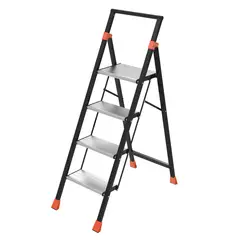 BAUKER - Escalera De tijera Acero 138 cm 4 Peldaños
