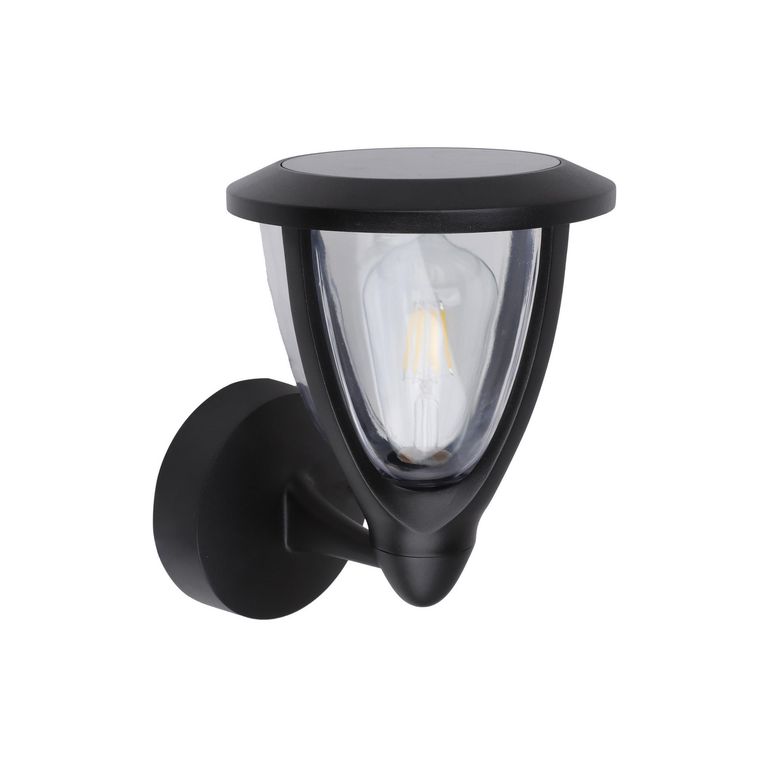 Farol pared Solar 500LM negro