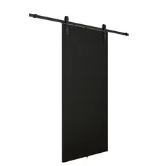 HOLZTEK - Puerta Corredera Mdf 91X213 ranurado negro
