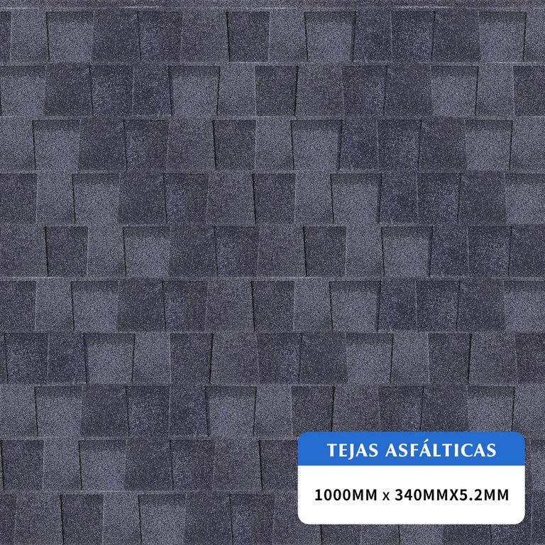 Teja Asfaltica 34x100 cm 5.2 mm Negro