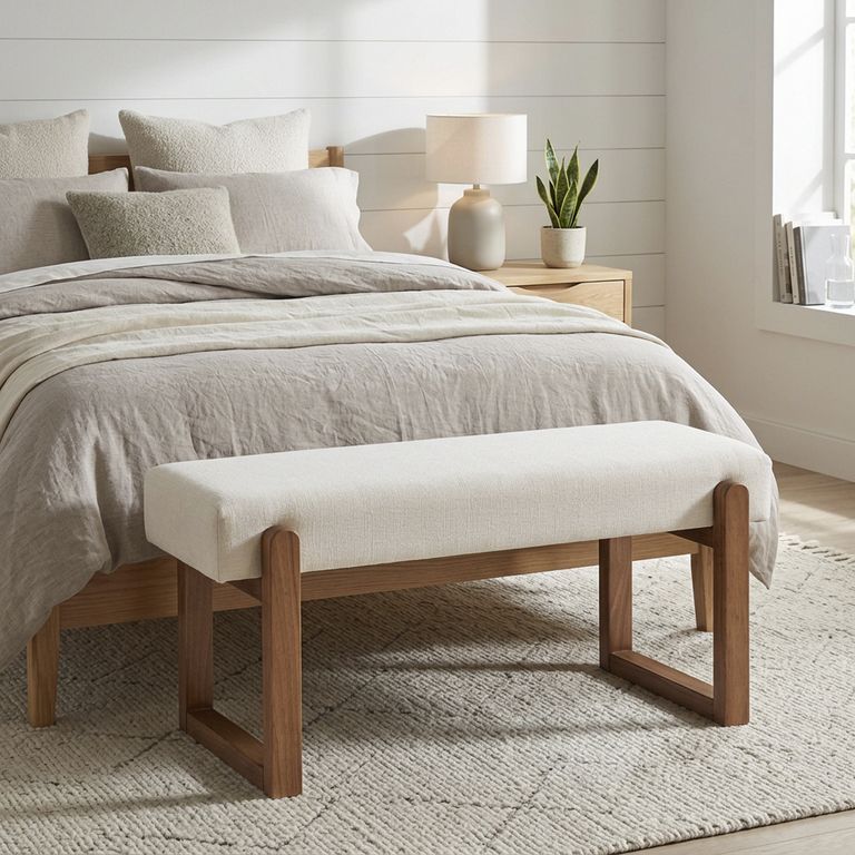 Banco Elodie 104x50x44 cm Blanco
