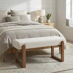 JUST HOME COLLECTION - Banco Elodie 104x50x44 cm Blanco