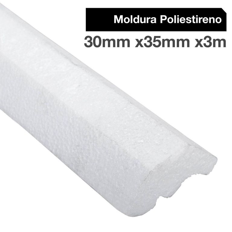 Moldura Poliestireno expandido 3x35x3