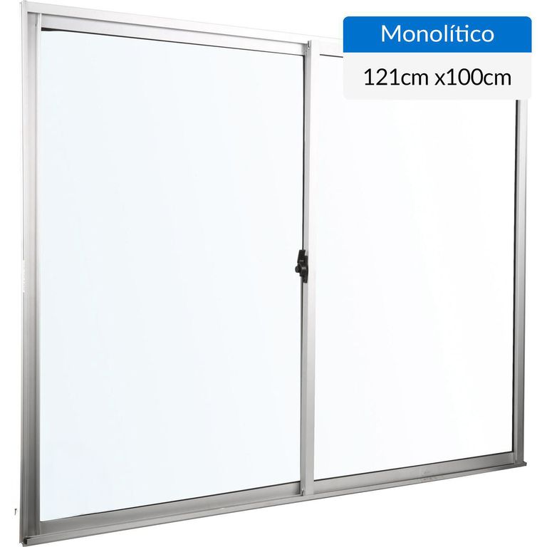 Ventana aluminio 121x100 cm monolítico mate corredera