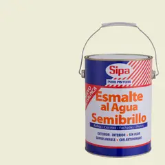 SIPA - Esmalte al Agua Semibrillante 1 galón(es) Blanco