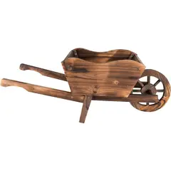 Casa Bonita - Carretilla decorativa de madera para jardín