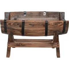 Casa Bonita - Jardinera Ovalada de Madera Vintage