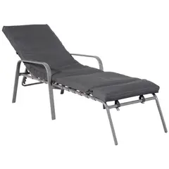 Just Home Collection - Camastro Aluminio Gris con Cojín