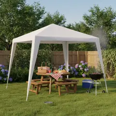Just Home Collection - Toldo Piramidal de Metal 3 X 3 Metros