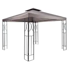Just Home Collection - Pérgola de Metal Tabaco 3 x 3 Metros