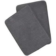 Casa Bonita - Set de 2 tapetes para baño Memorex de 43 x 61 cm Gris