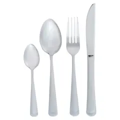 Just Home Collection - Juego de cubiertos de acero inoxidable HC Blake 24 piezas