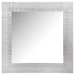 Just Home Collection - Espejo Decorativo Cuadrado de 40 x 40 cm Plata