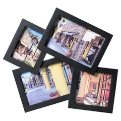 Just Home Collection - Marco de foto negro 2x9x14 cm + 7x9 cm + 9x9 cm