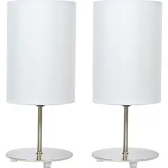 Casa Bonita - Set de 2 Lámparas de Buró Niza Blanco 60W E27