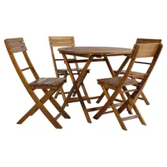 Just Home Collection - Juego de Comedor para Exterior Catania 4 Personas
