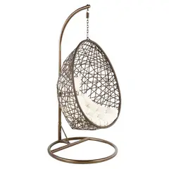 Just Home Collection - Silla ratán colgante con soporte