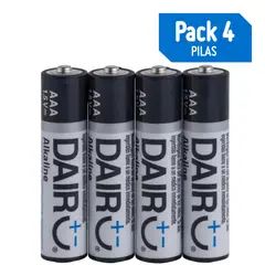 Dairu - Pack 4 pilas AAA alcalinas