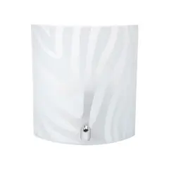 Casa Bonita - Arbotante Zebra 60W blanco 1luz E27 vidrio 20cm