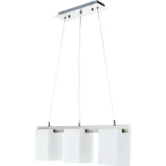 Casa Bonita - Lámpara Colgante Cubo Plata 3 Luces 60W