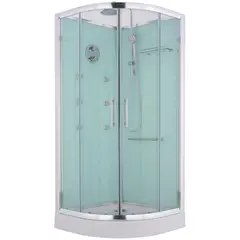 Sensi Dacqua - Cabina Curva de Regadera Fondo Verde