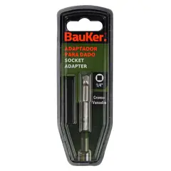 Bauker - Adaptador para Dado 1/4" (Cuadrado)