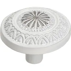 Fixser - Jaladera de 34 mm plata con patina blanca