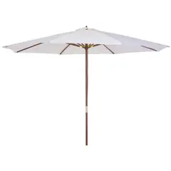 Just Home Collection - Sombrilla circular madera blanca 4 m