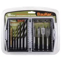 undefined - Set 10 Brocas para Madera Bauker
