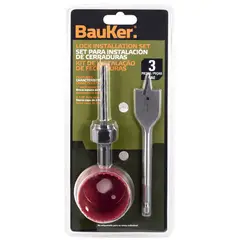Bauker - Set instalar cerraduras madera 3pzs