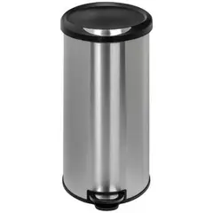 Just Home Collection - Bote de Basura Metálico con Pedal de 30L Plata