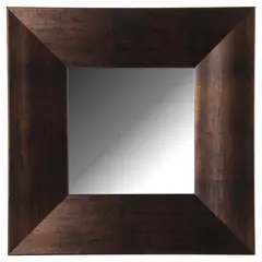 Just Home Collection - Espejo Decorativo Cuadrado Marron de 40 x 40 cm Café