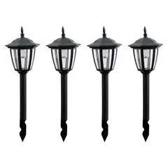 Just Home Collection - Pack4 estaca solar led pagoda