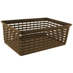 Rimax - Canasta decorativa wengué larga de 9 lt