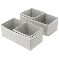 Just Home Collection - Set de 4 organizadores de tela