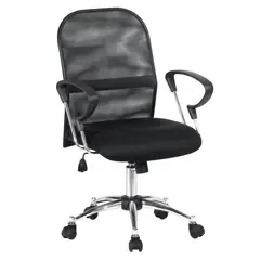 Just Home Collection - Silla escritorio malla negra