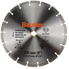 undefined - Disco Diamantado Segmentado 9Pg Bauker