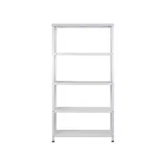 Fixser - Estante de metal blanco con 5 repisas 90 x 180 x 30 cm
