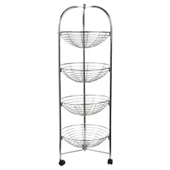 Just Home Collection - Carro 4 canastos cromado