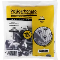 Fixser - Caja 50 unidades tornillos autoperforantes con golillas