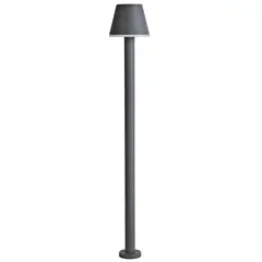 Just Home Collection - Lámpara Pie exterior led 6W Turquía gris 600lm metal IP44 100cm