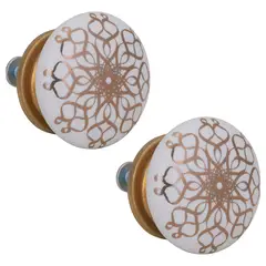 Fixser - Jaladera cerámica dorada