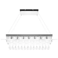 Just Home Collection - Lámpara colgante Allard de 4 luces E14 Plata