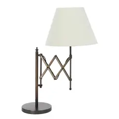 Just Home Collection - Lámpara de Mesa Kino Negro 1 Luz 40W E27.