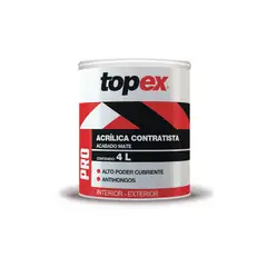 Topex - Pintura acrílica 4 L blanca