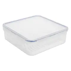 Just Home Collection - Contenedor de plástico con clip y divisiones 1.6 litros