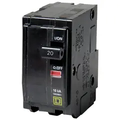 Schneider Electric - Interruptor QO 2 polos 20a con ventana