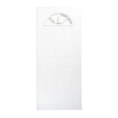 Mimsa - Puerta de Acero Media Luna de 90 x 213cm Blanco